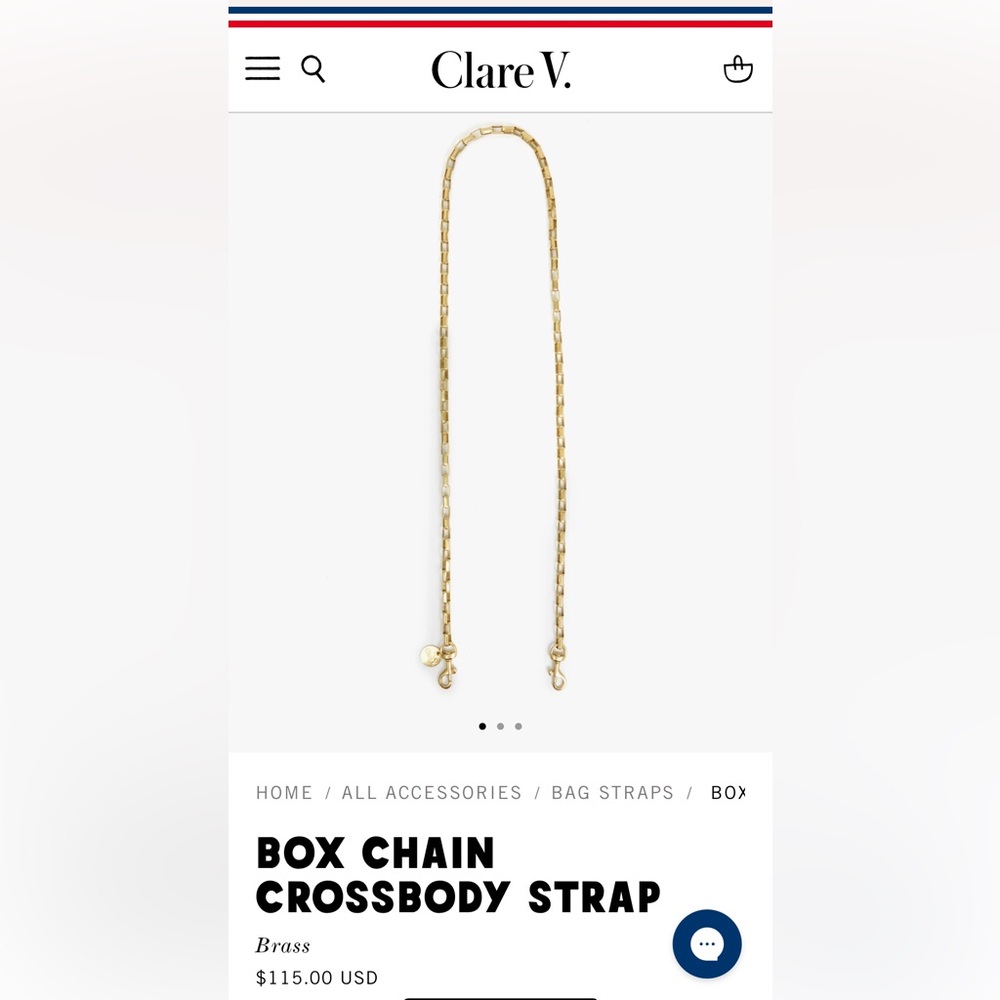 Clare V Box Chain Crossbody Strap